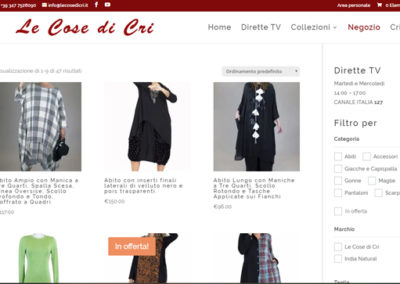 E-commerce Le cose di Cri