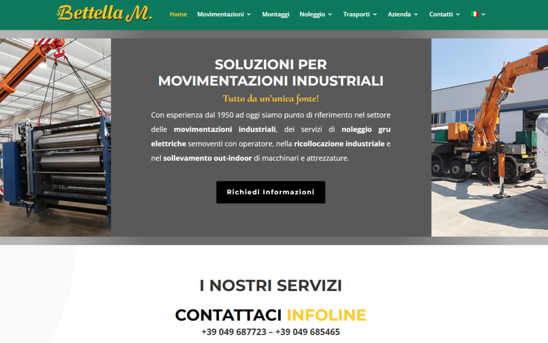 Restyling sito web Bettella Cav. Marino srl